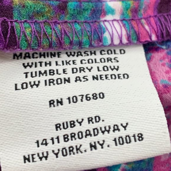 Ruby Rd Multicolor Stripes Blouse Lightweight Petite Small 100% Polyester Round - Picture 5 of 9